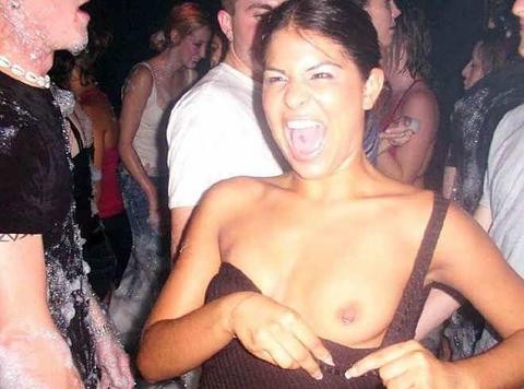 Young girls flashing at party