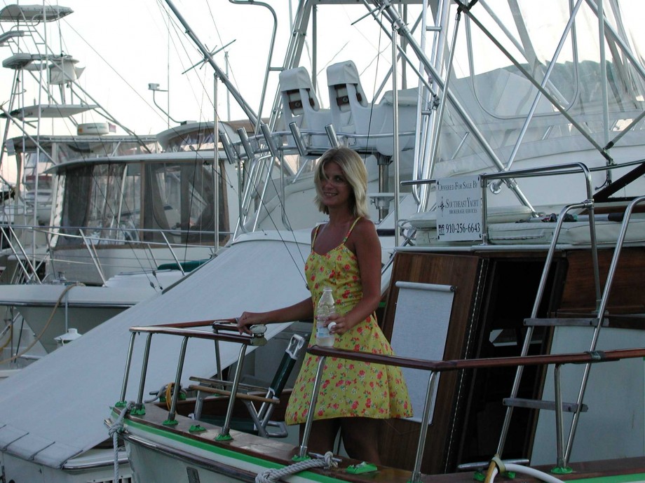 Blond girl - holiday on boat