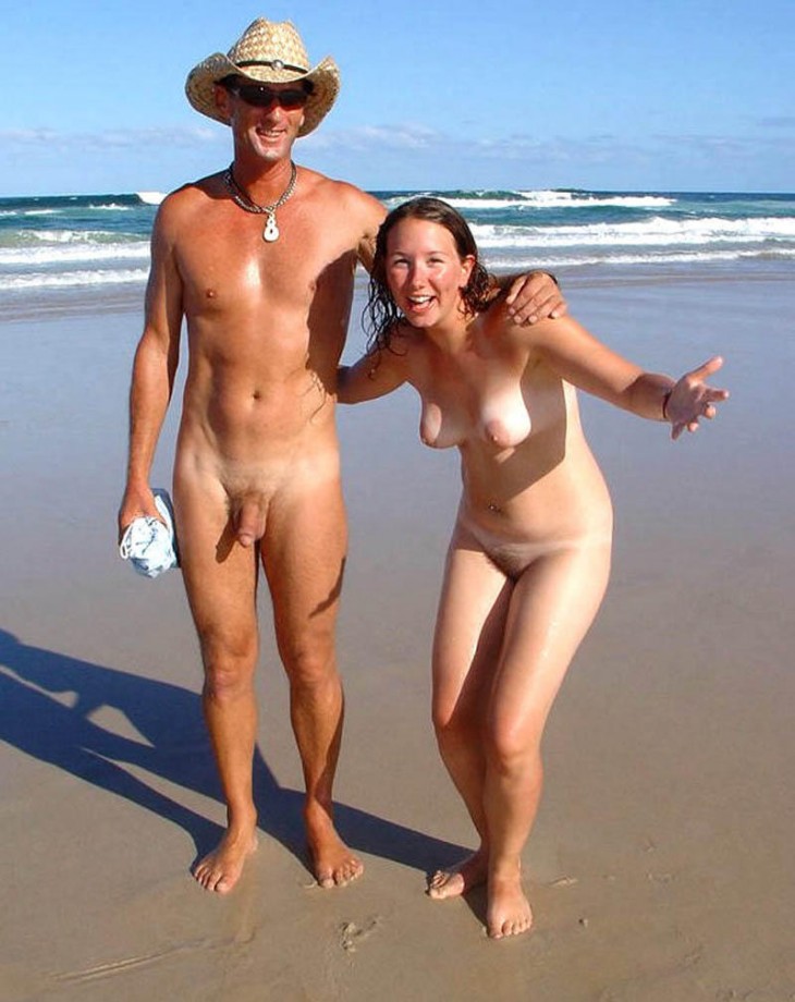 Nudist couples in public