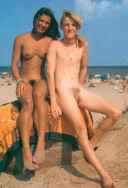 Nudist couples in public