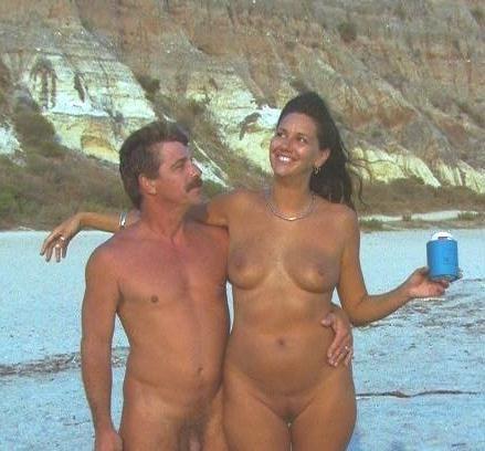 Nudist couples in public