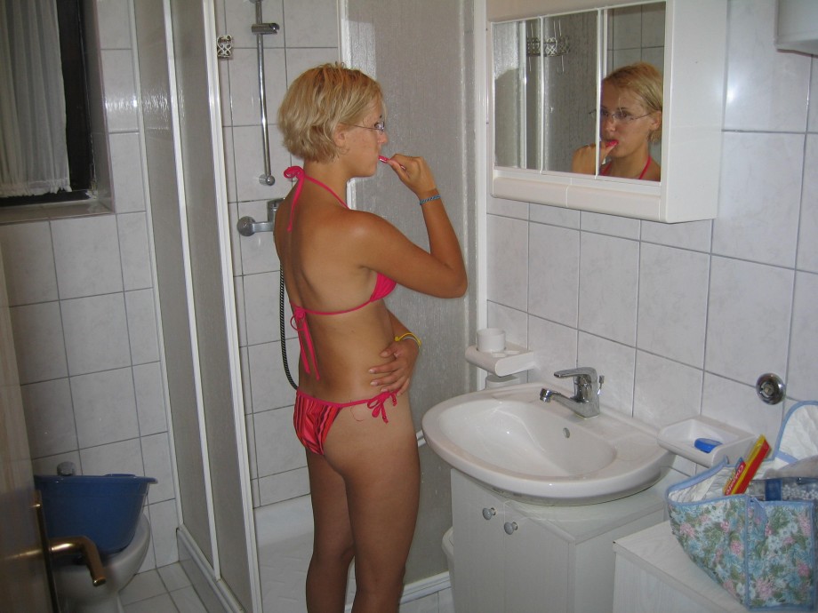 Blond girlfriend - holiday pics