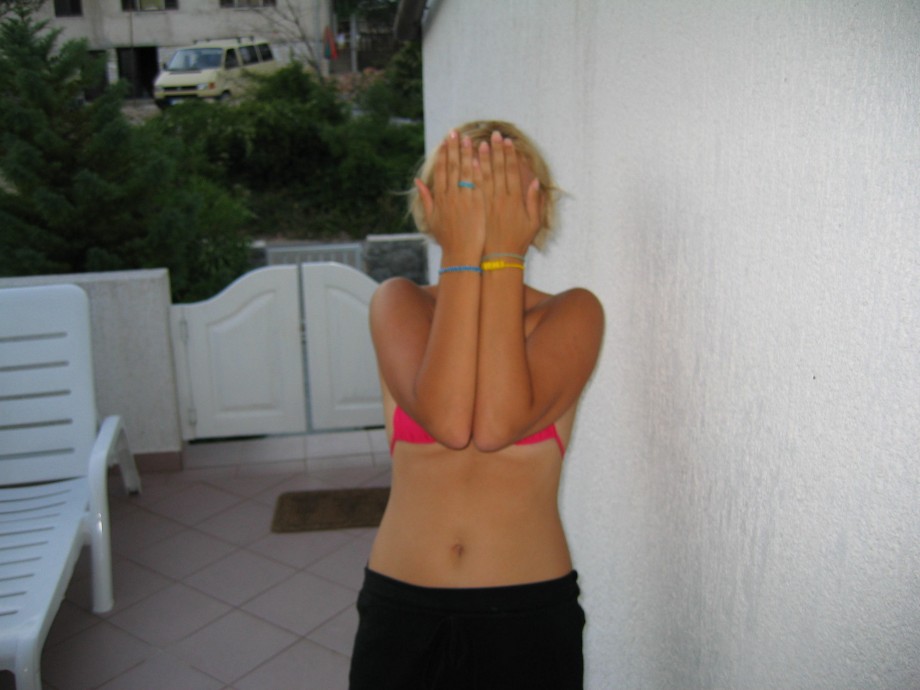 Blond girlfriend - holiday pics