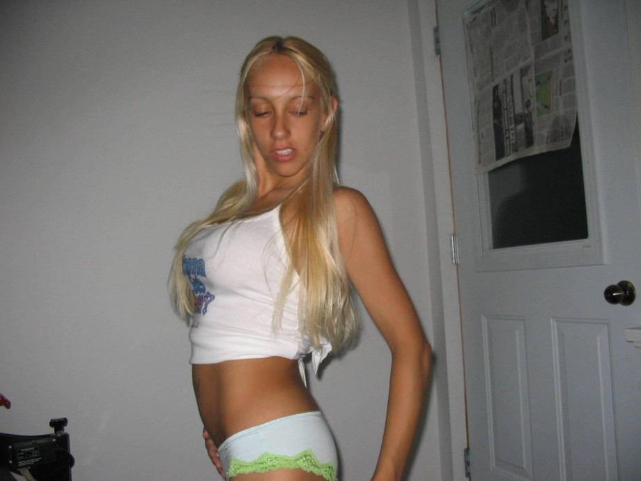 Amateur blonde with huge nipples