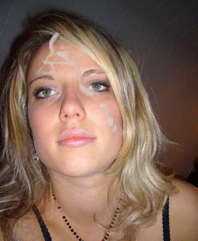 Amateurs girl loves cum shots on her face 02