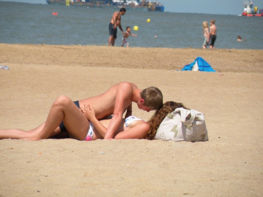 Young couple fuck at beach 