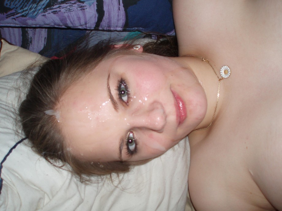 Green-eyed amateur takes a load 