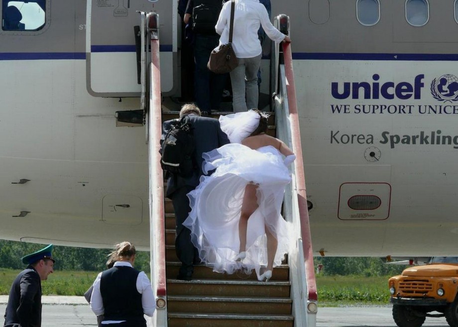 Wedding upskirt