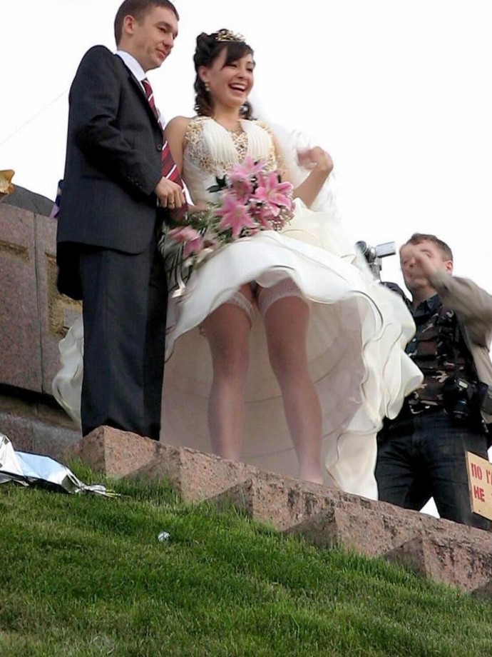 Wedding upskirt