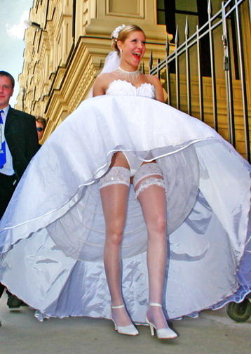 Wedding upskirt