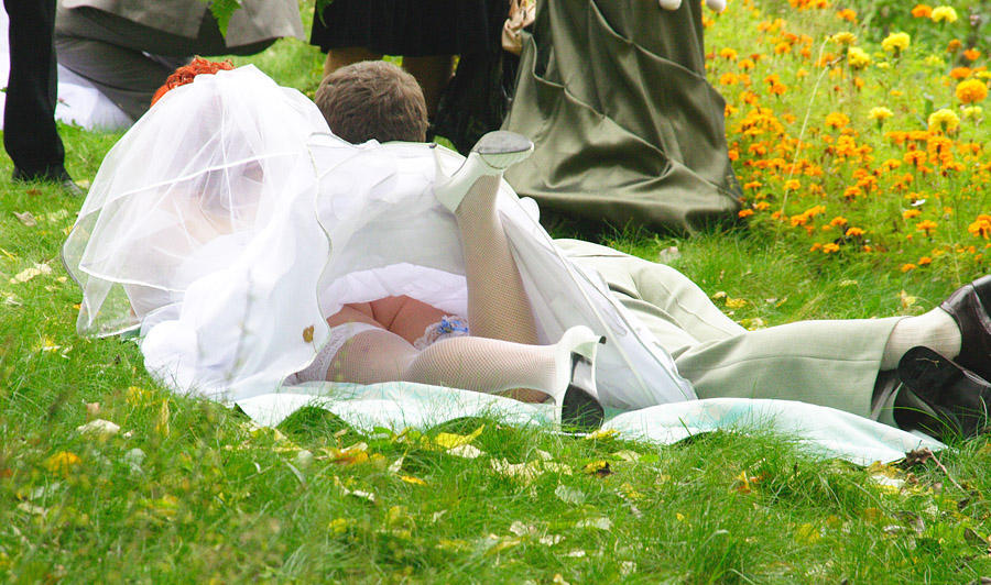 Wedding upskirt