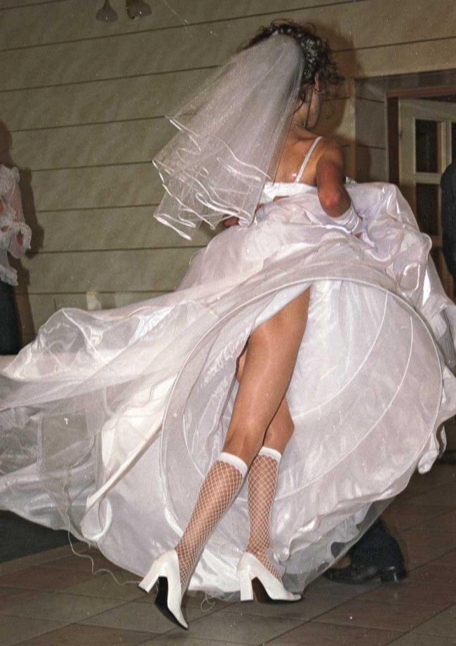 Wedding upskirt