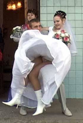 Wedding upskirt