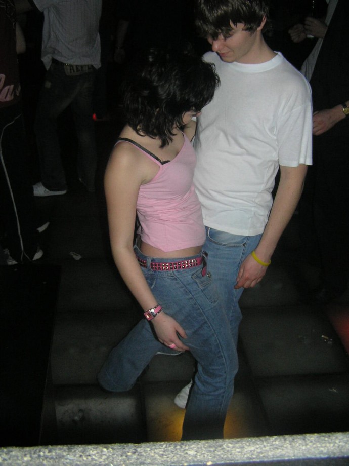 Hot teens stripping in the dance club 1 