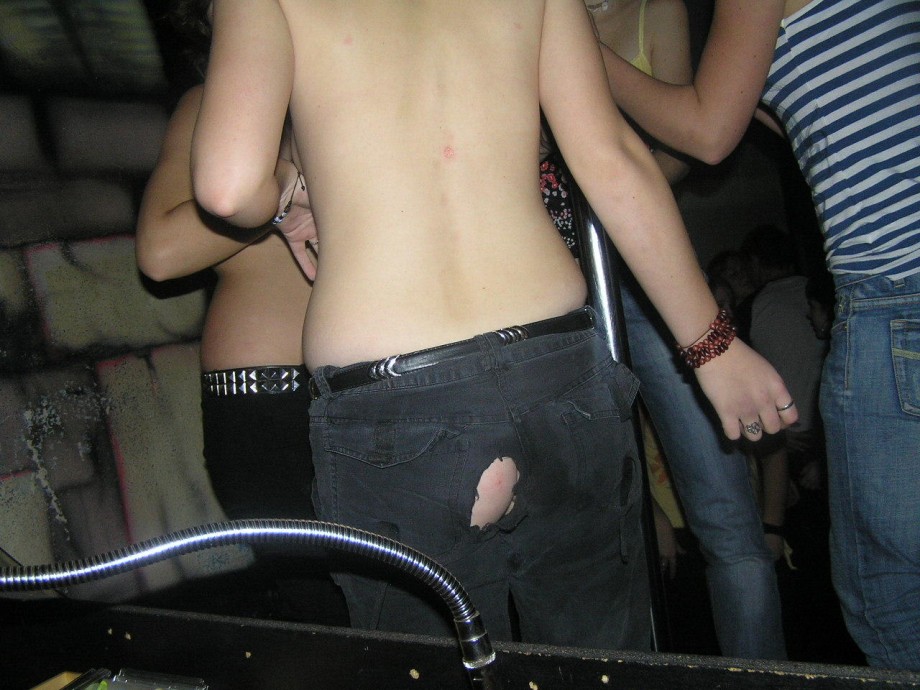 Hot teens stripping in the dance club 2 