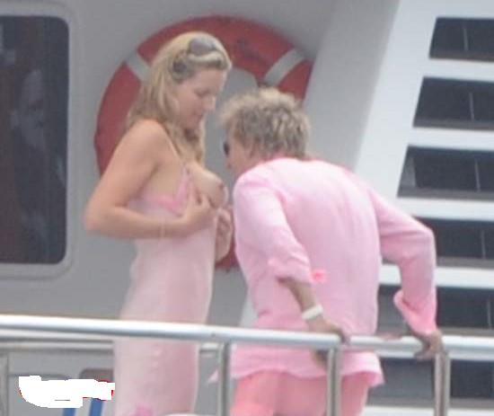 Celeb - rod stewart suckling his wife\\\'s nipples