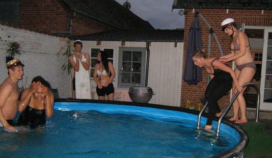 College initiations: wet games. part 3. 