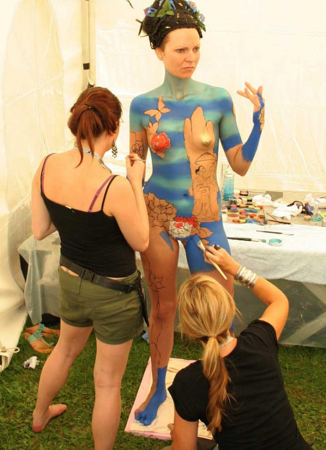 Amateurs: body painted girls. part 8. 