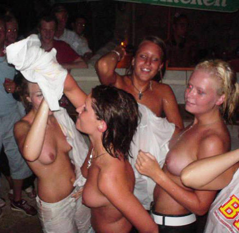 Party: wet t-shirt contest