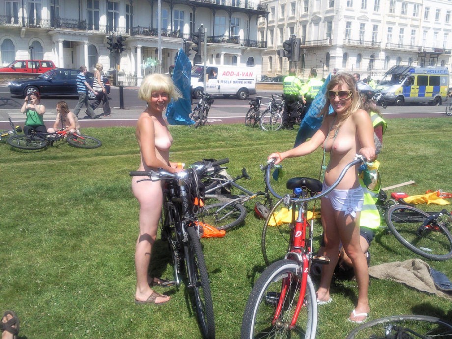 Nude on bicycle in public 96 