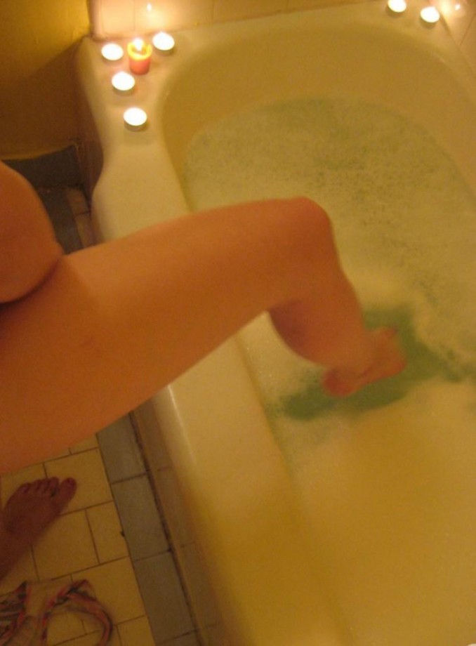 Cute blonde in bathtub 