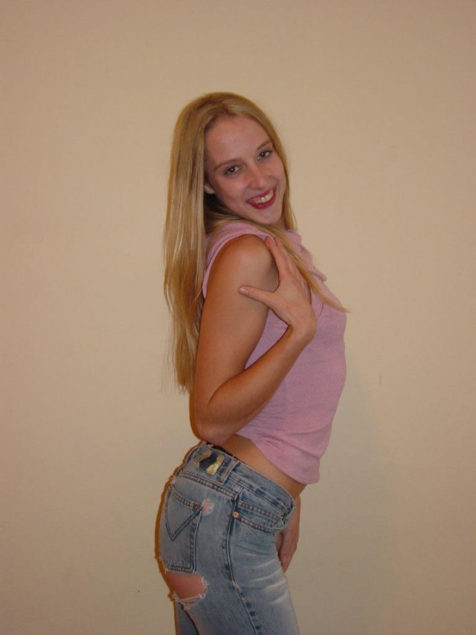 Jessie a skinny tight blonde girl 