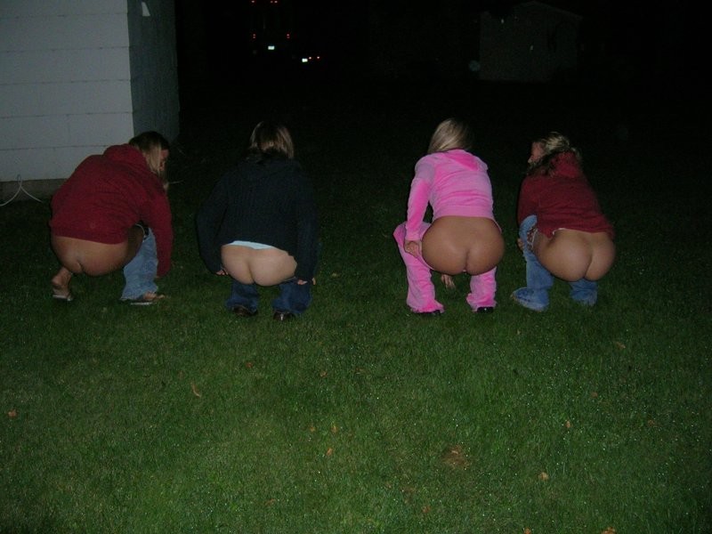 These sluts piss anywhere 