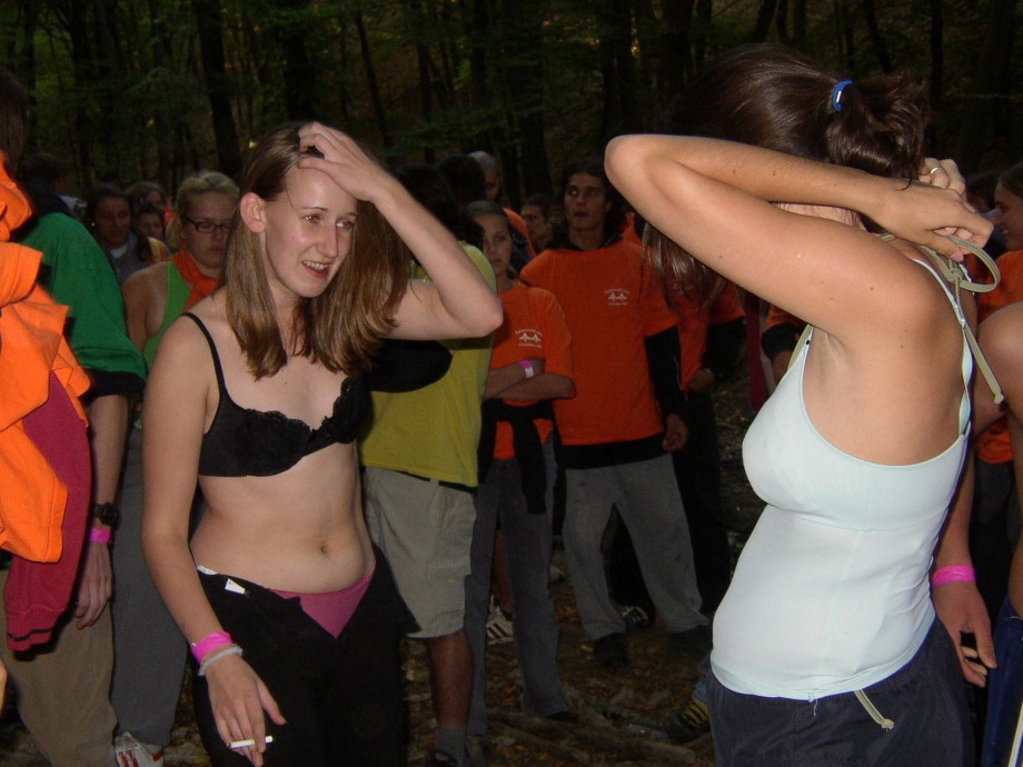 College initiations in the forest 