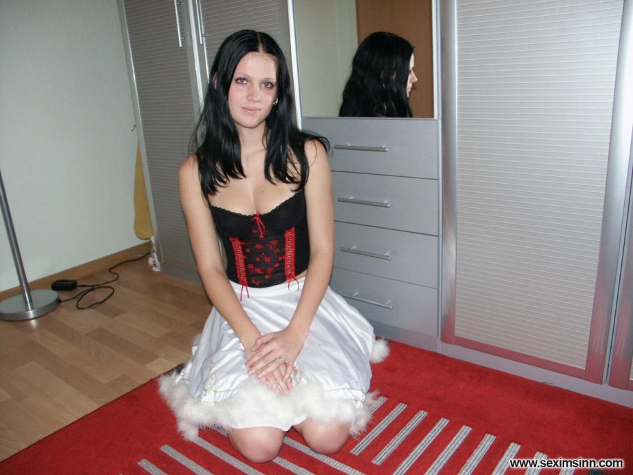 Nice ex girl chantal in white dress 