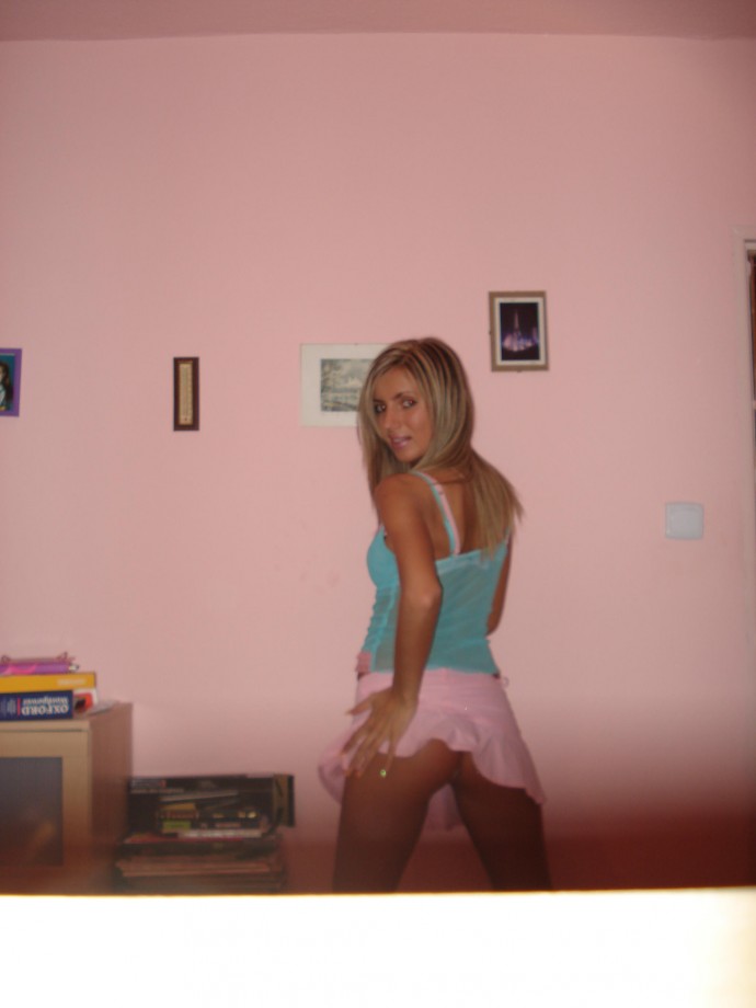 Young blonde girlkfriend in underwear