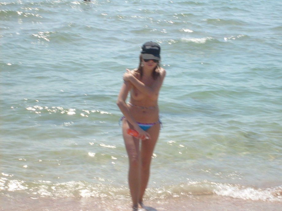 Teen on nudist beach holiday amateur set 