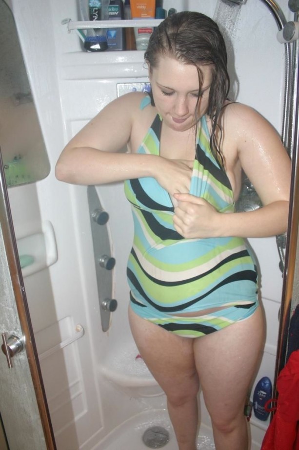 Bernadette shower blow job wet t shirt