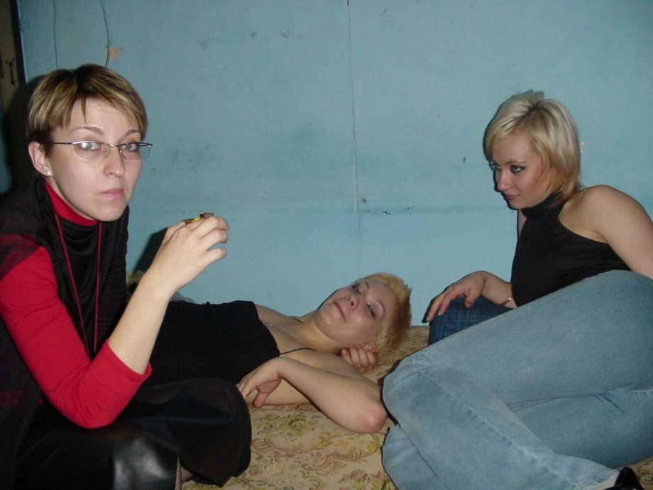 Russian lesbians in sauna