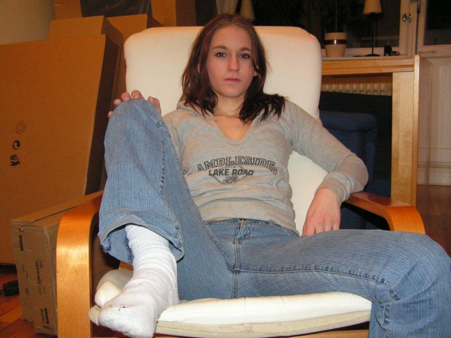 Teen girl in tight jeans 