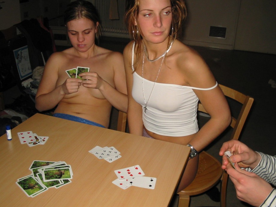 Hot teens from sweden playing strip-poker