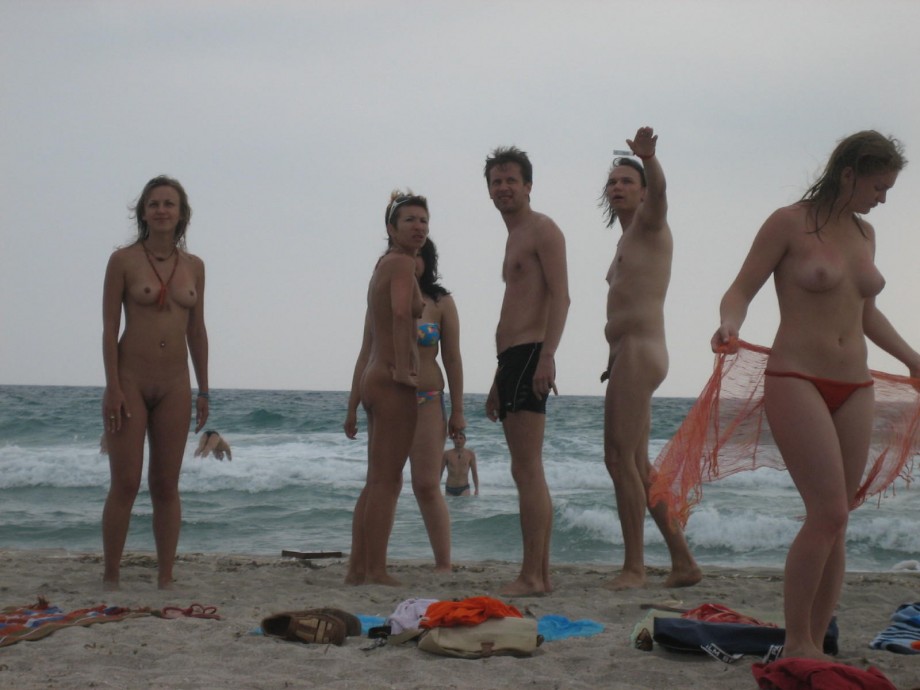 Russian and ukrainian girls on beach kazantip