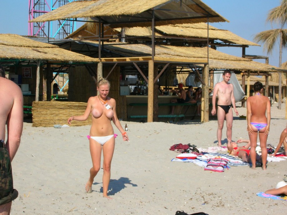 Russian and ukrainian girls on beach kazantip