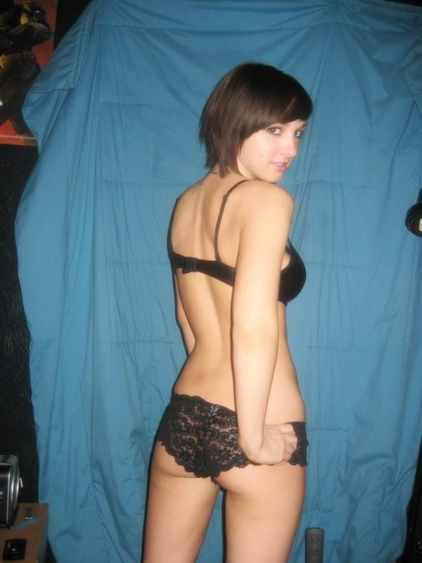 Hot and sexy brunette in underwear