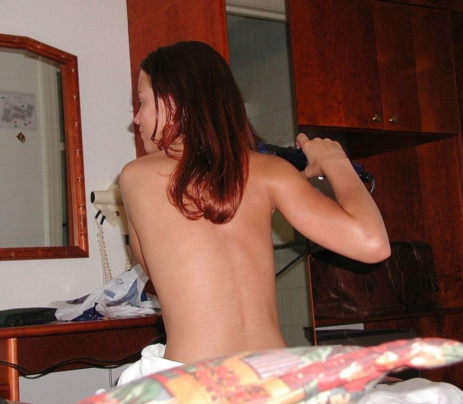 Young wife doing housework 