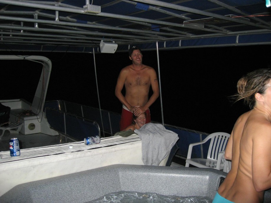 Tits on a yacht 