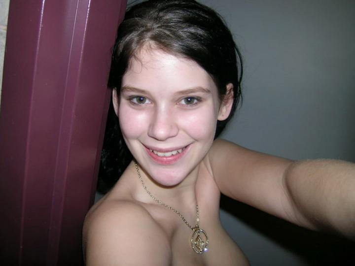 Cute teen toying