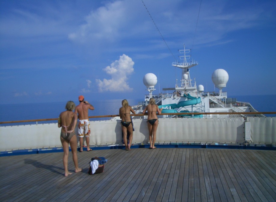 Nude girls on the boat