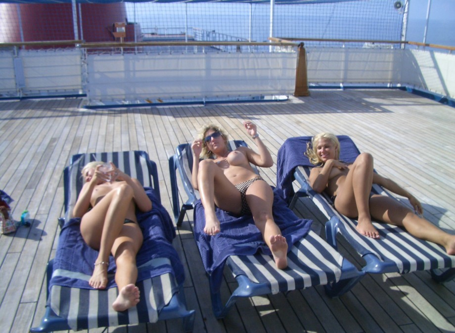 Nude girls on the boat