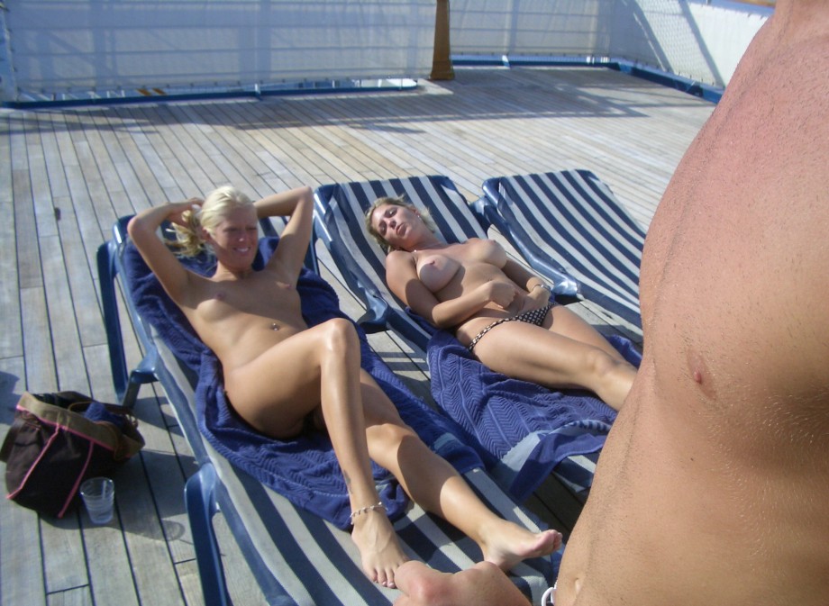 Nude girls on the boat