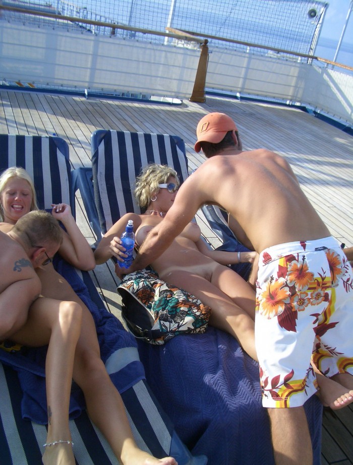 Nude girls on the boat