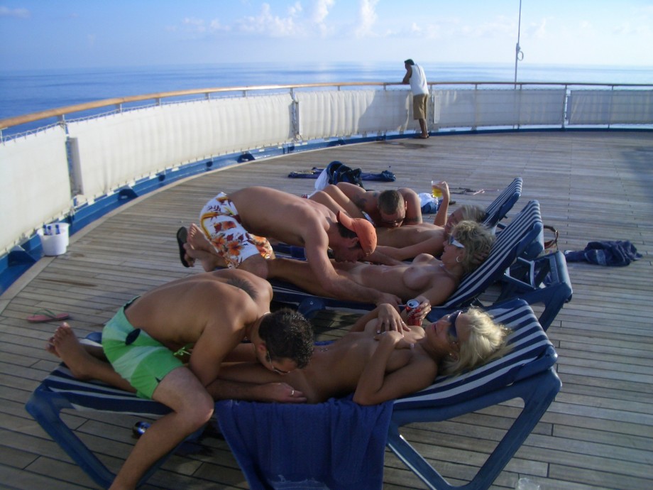 Nude girls on the boat