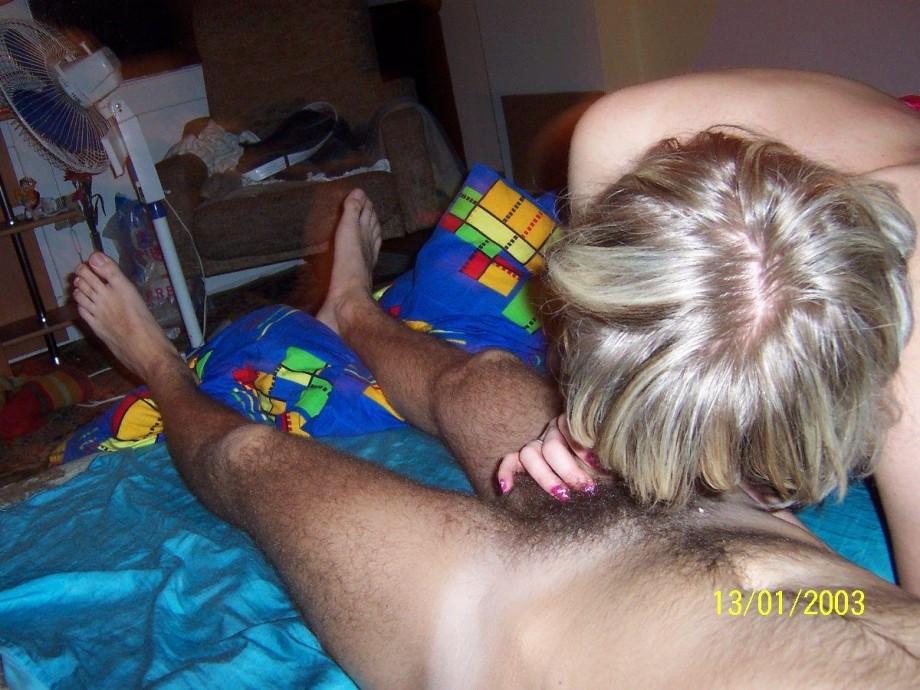 Blonde wife in new flat