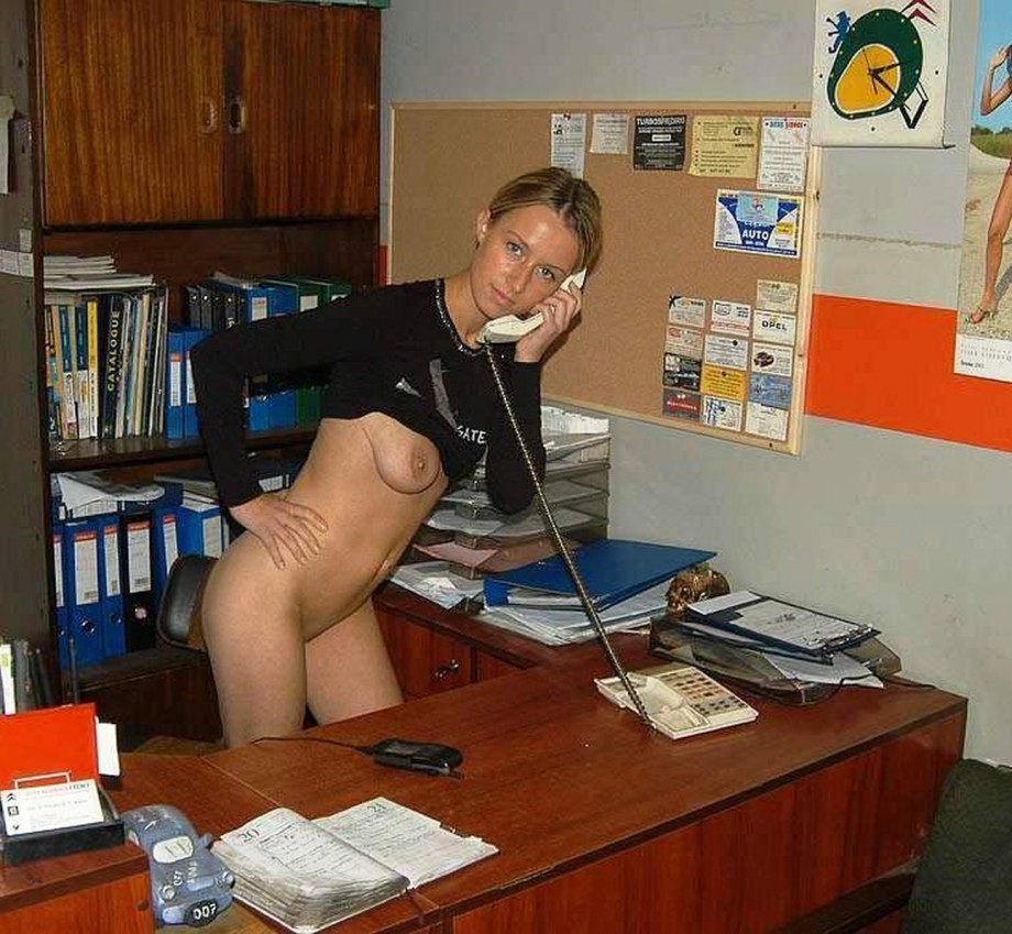 Naked in office