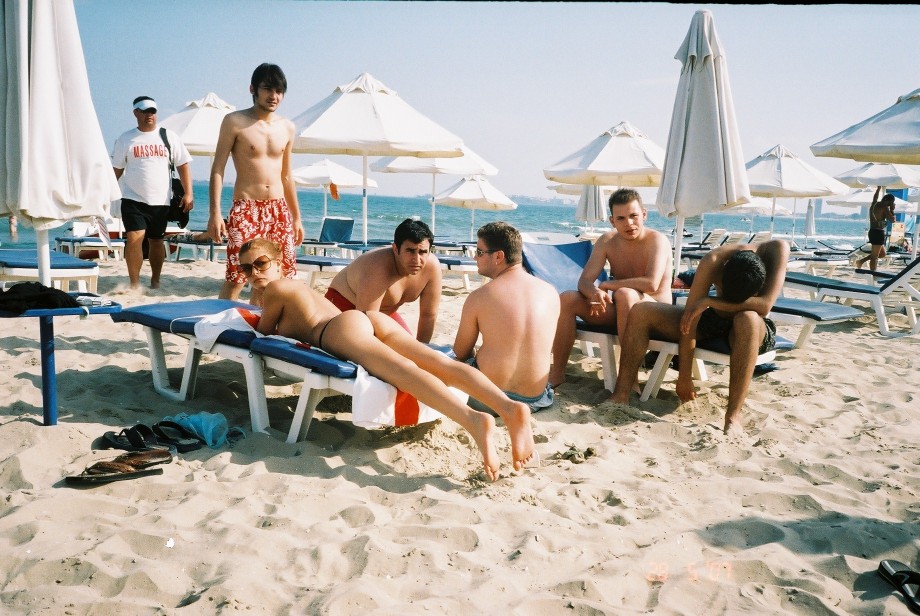 Topless vacation on the beach