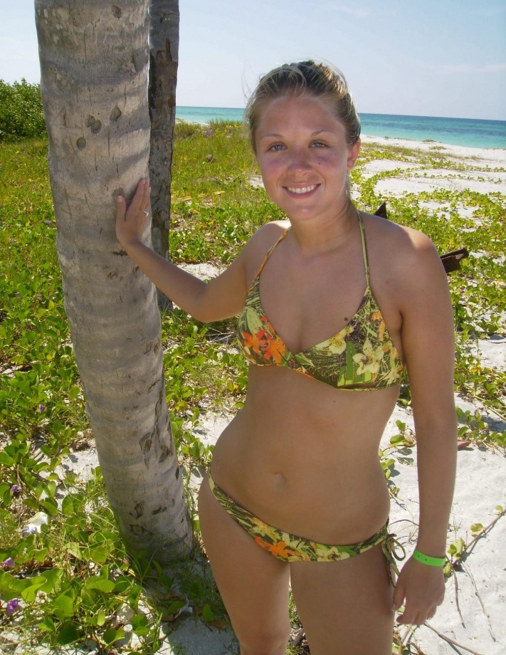 Sexy spanish girl on the beach